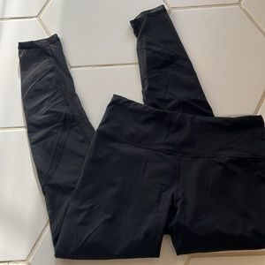 VSX Black Mesh Detail High Rise Leggings